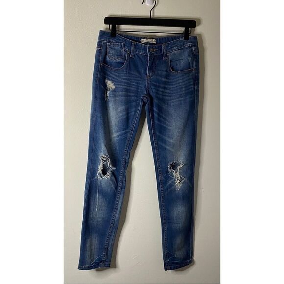 Free People Distressed Skinny Jeans Size 26 - Picture 1 of 8